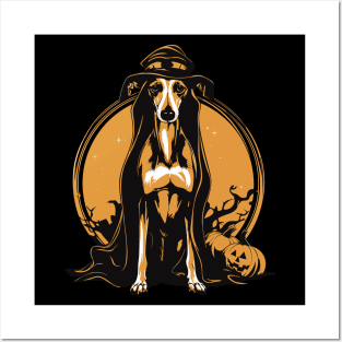 Halloween Galgo Espanol Greyhound Spanish Posters and Art